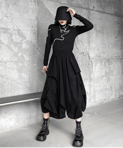 Draped Wide Pants